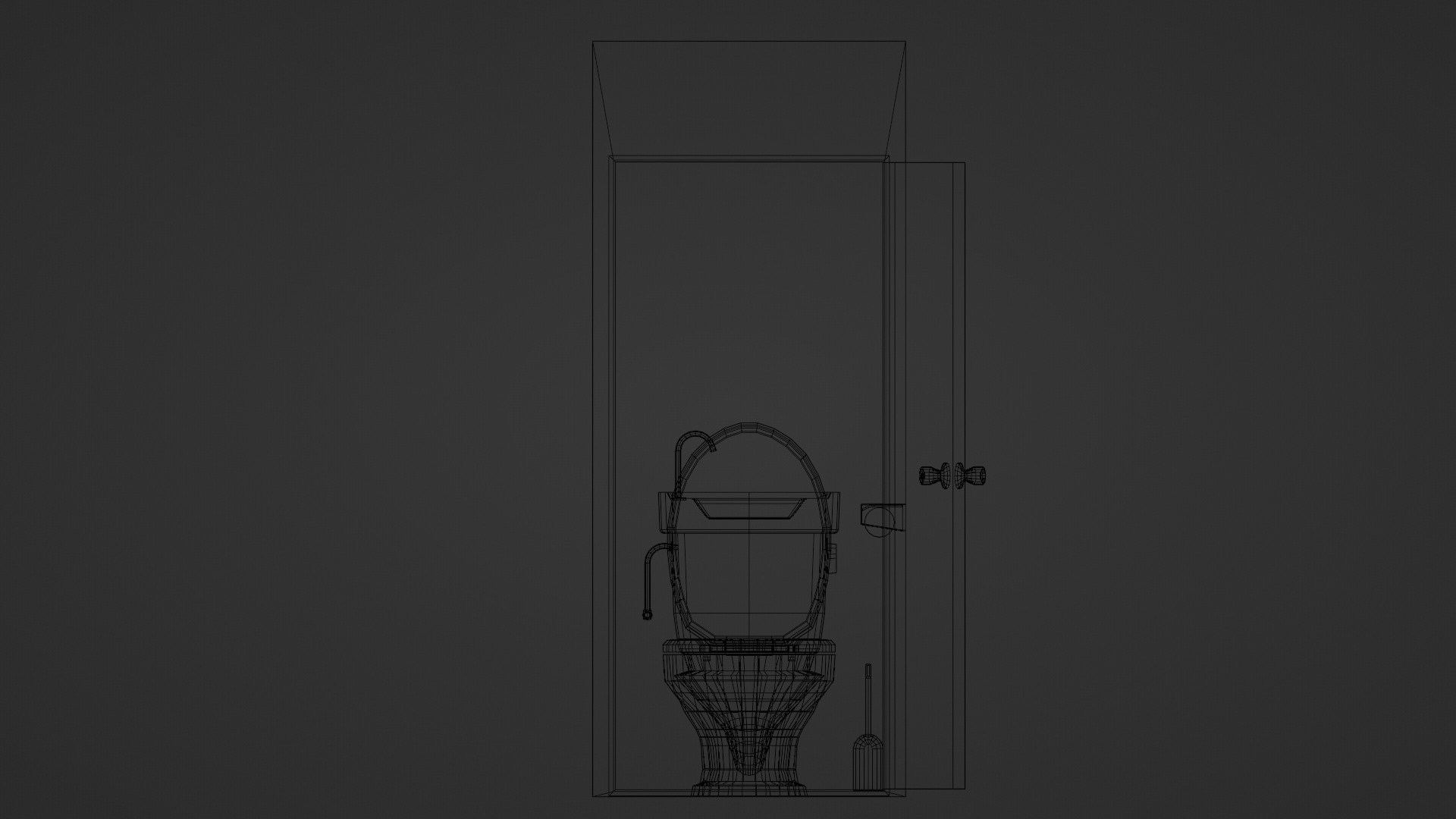 Restroom set Unity shader ready Low-poly 3D model_11