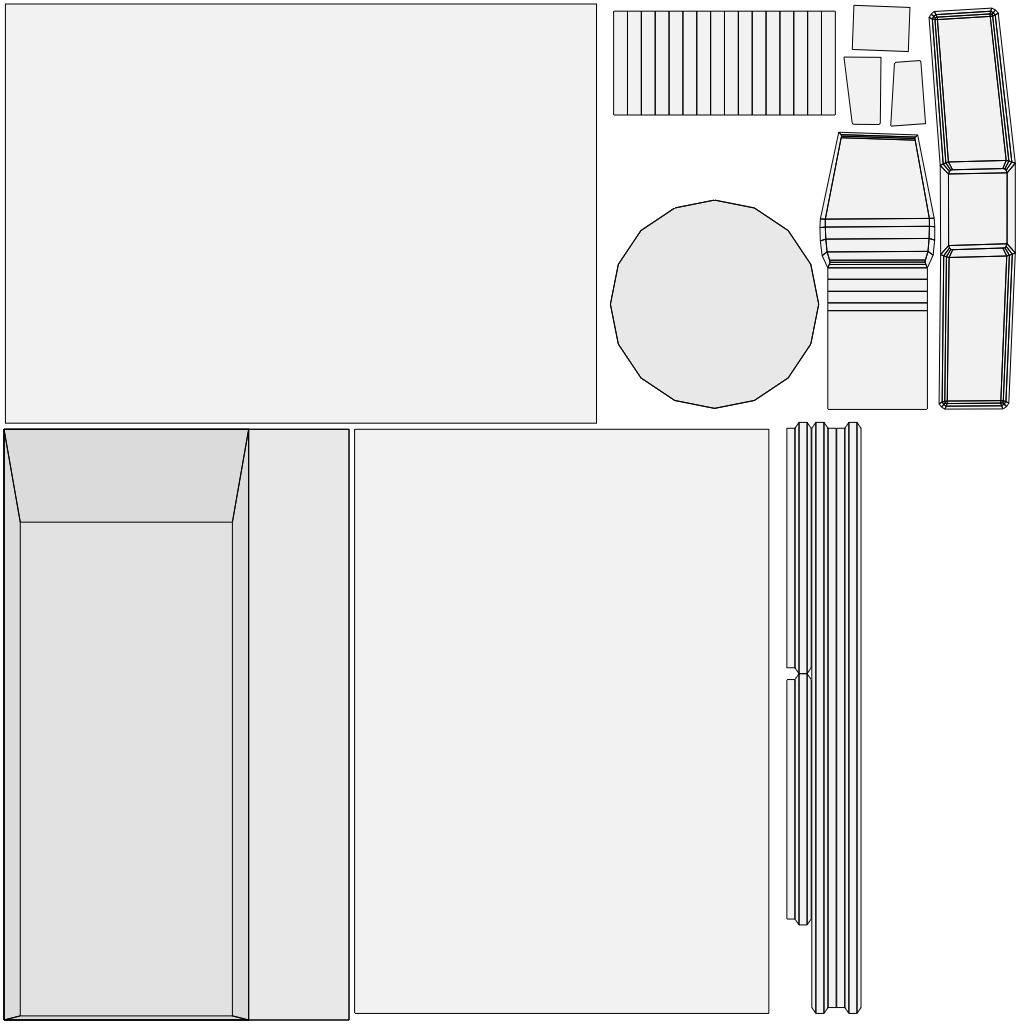 Restroom set Unity shader ready Low-poly 3D model_6
