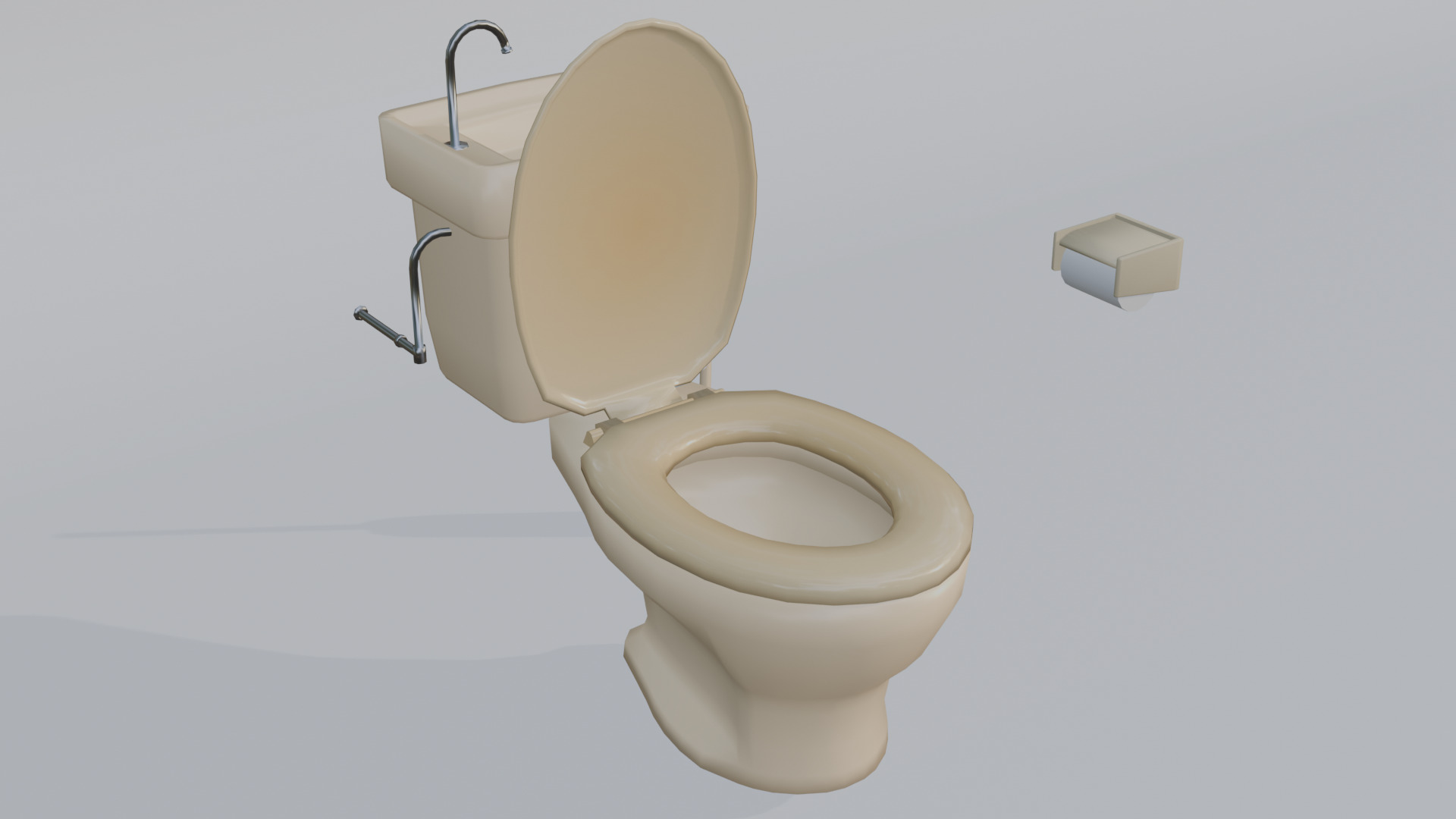 Restroom set Unity shader ready Low-poly 3D model_5
