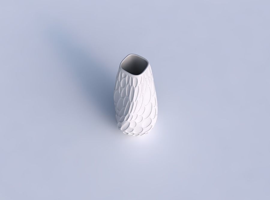 Bottom wide vase helix with bubbles 3D print model_1