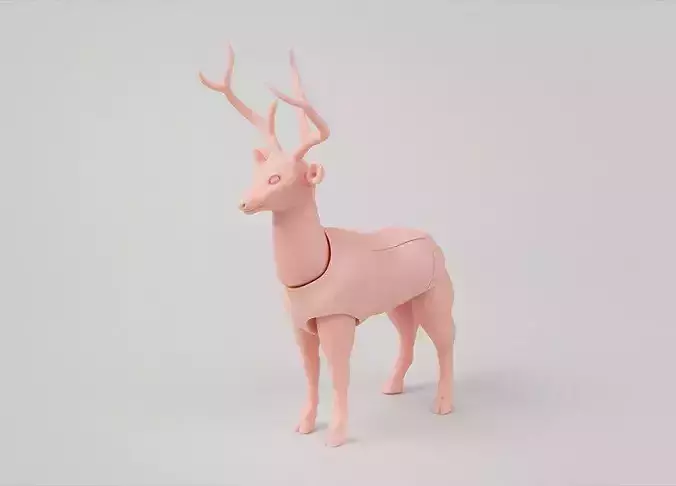 Articulated Deer 3D Model - Minimalist Design