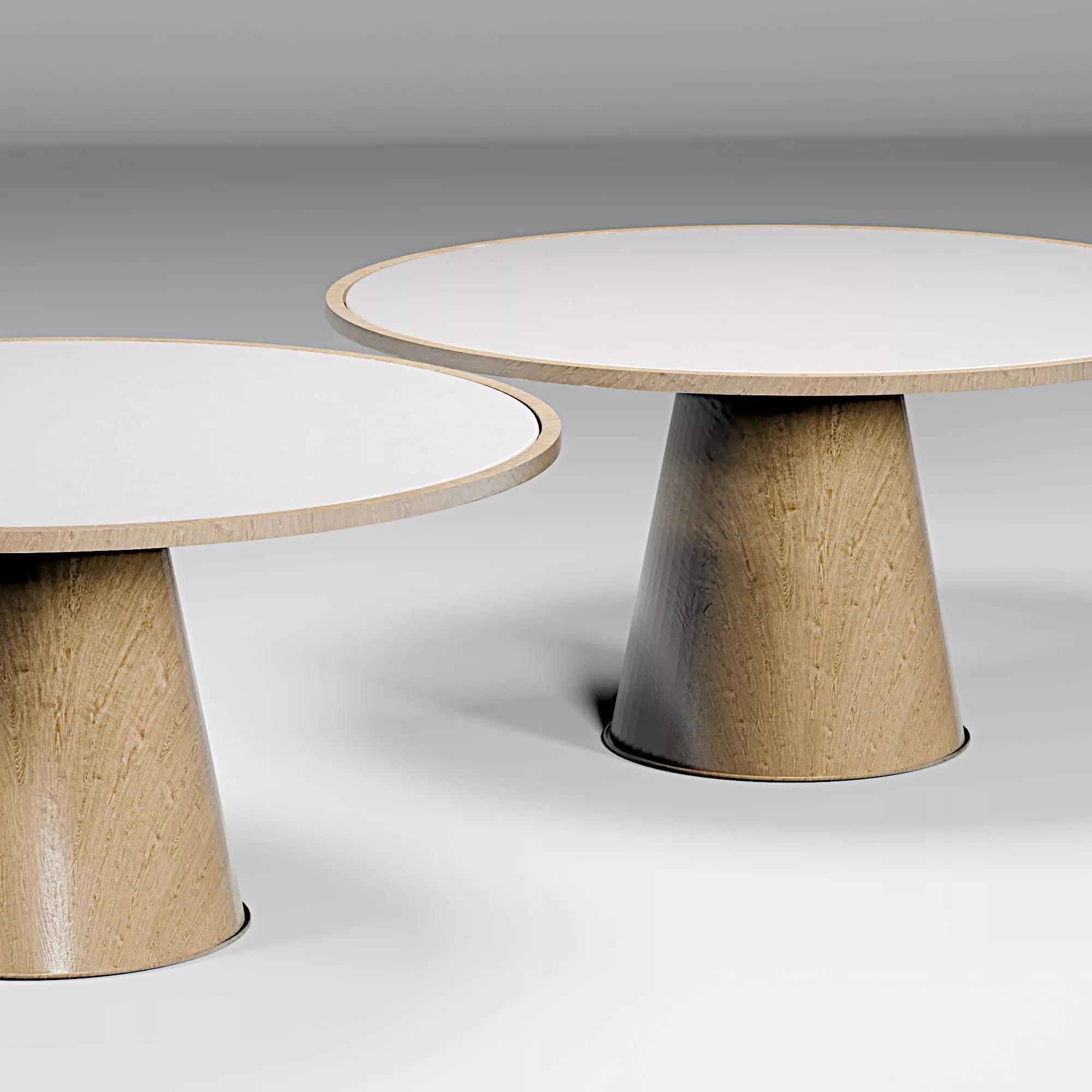 MATERIC Round dining table By Porro 3D model_0