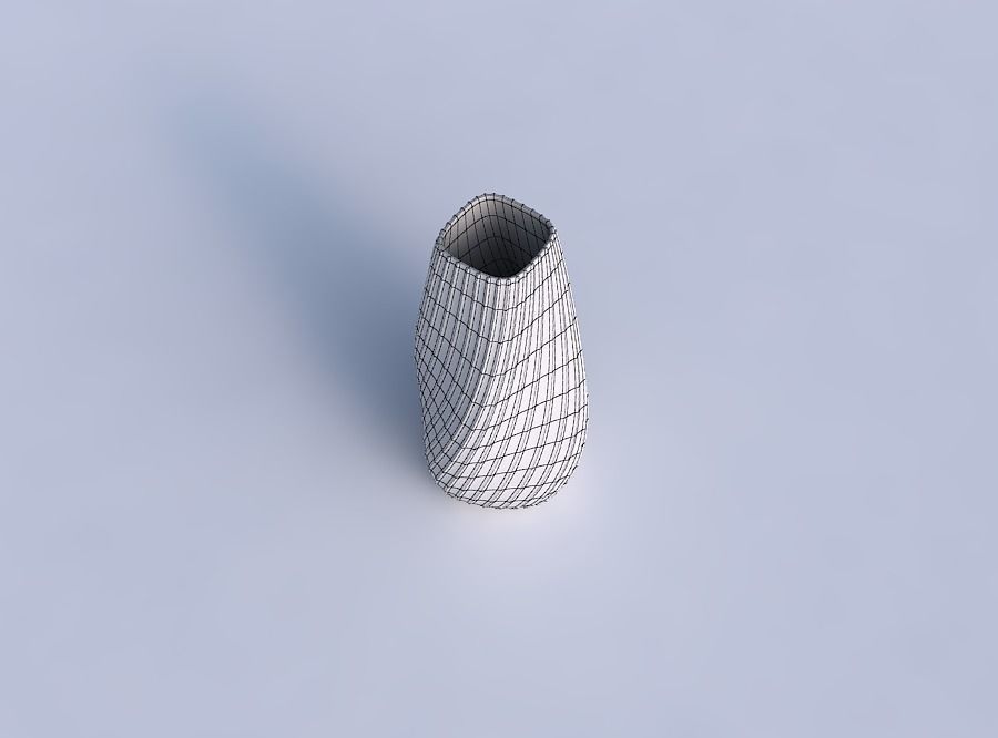 Bottom wide vase helix with extruded vertical lines 3D print model_6