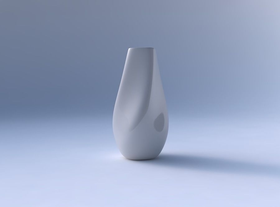 Bottom wide vase helix smooth 3D print model_4