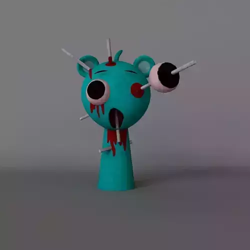 Sprunki Incredibox Sky Blue Horror Appearance low poly