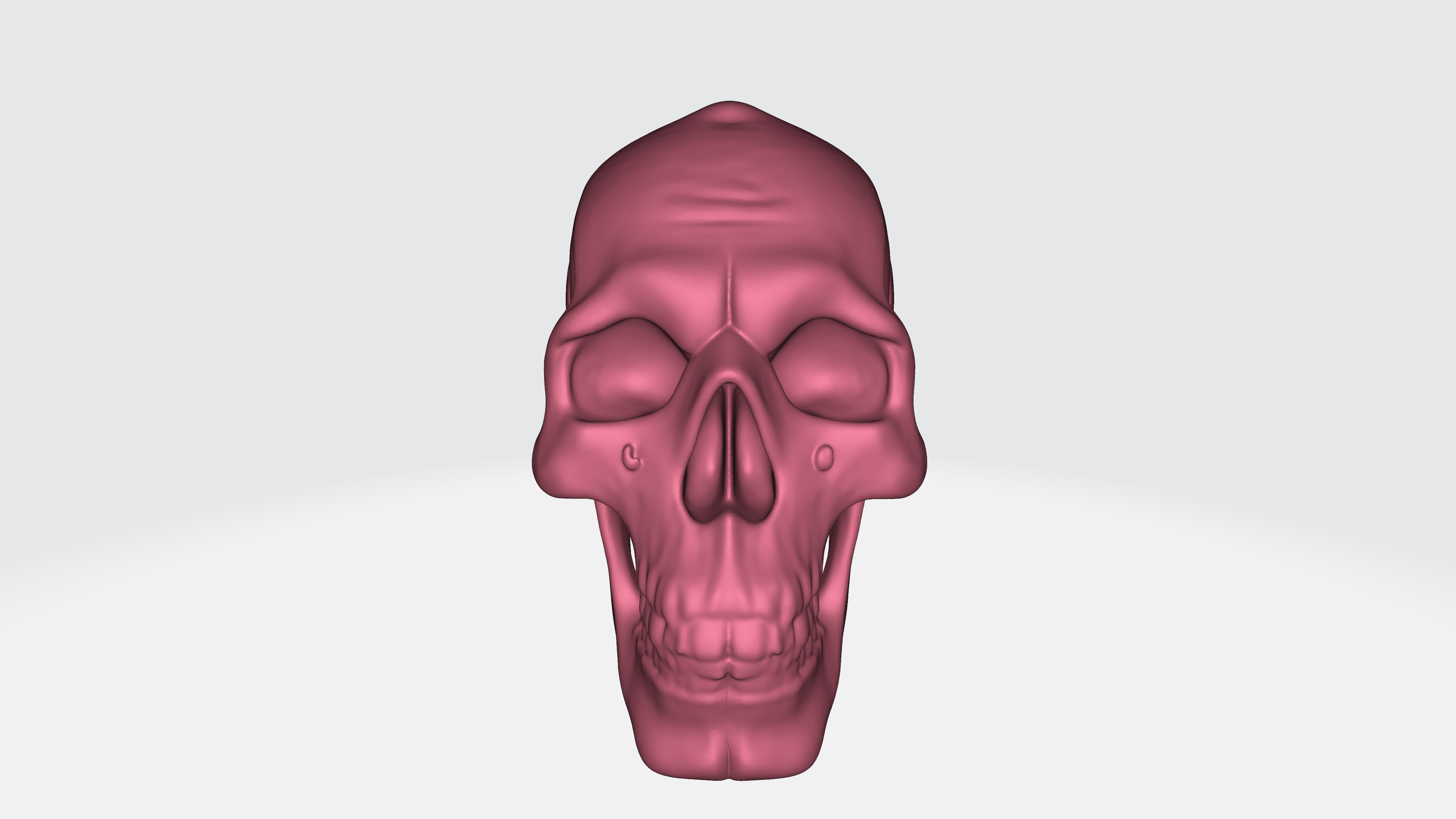 Bronze Skull Low-poly 3D model_12