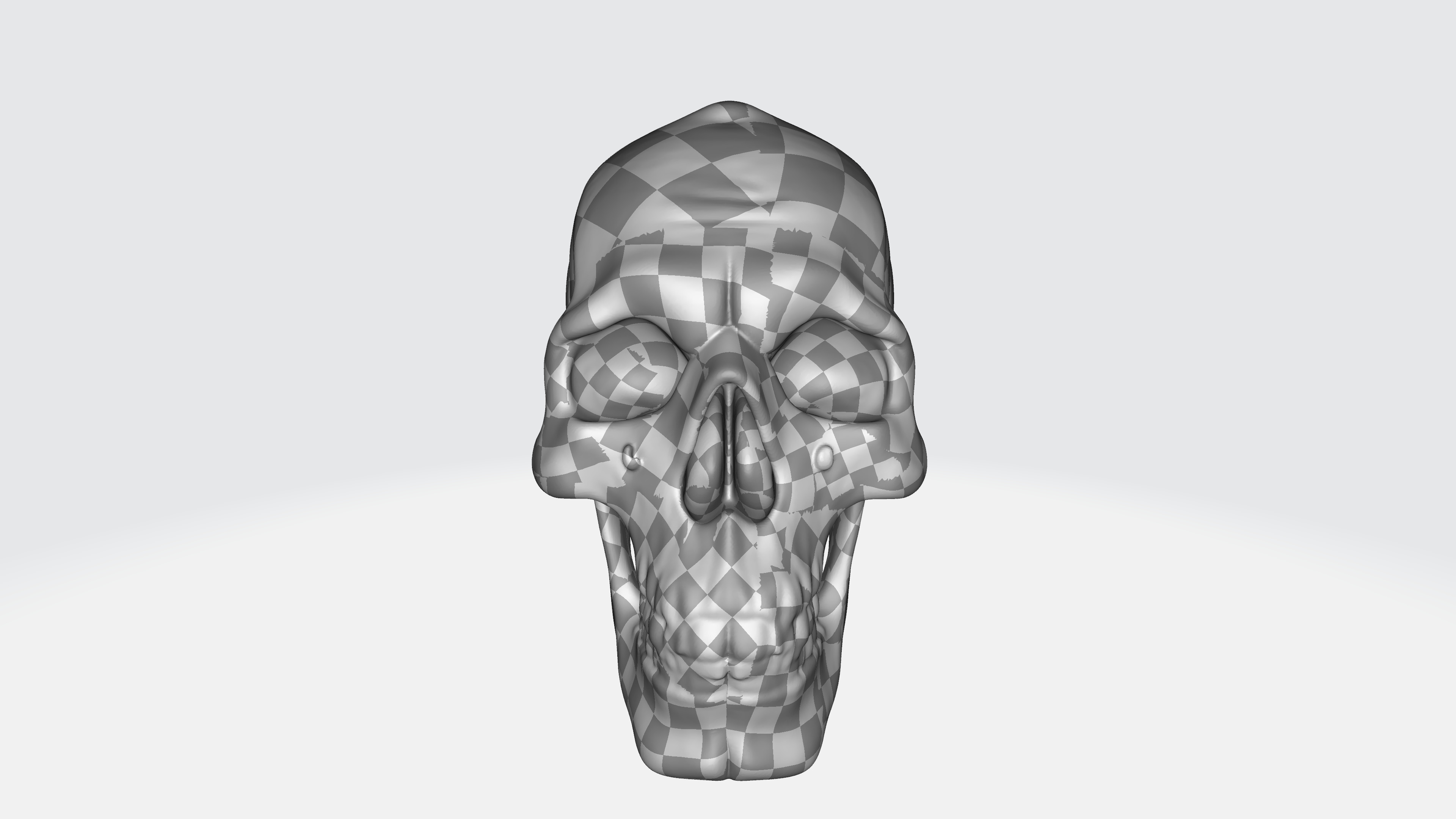 Bronze Skull Low-poly 3D model_13