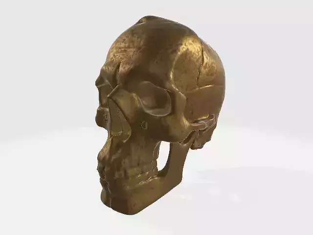Bronze Skull Low-poly 3D model Bronze Skull Low-poly 3D model