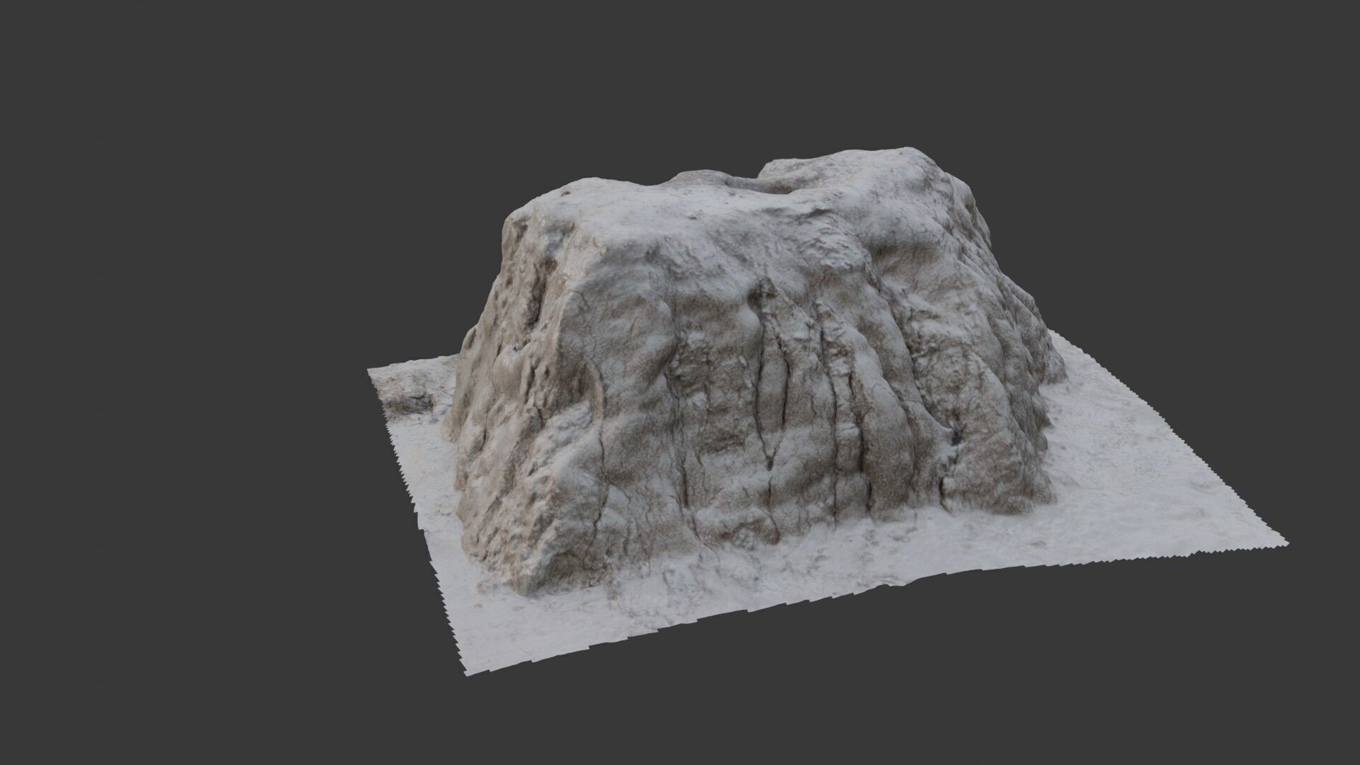 Eroded Mud Cliff  3D Scanned Low-Poly Model Low-poly 3D model_7