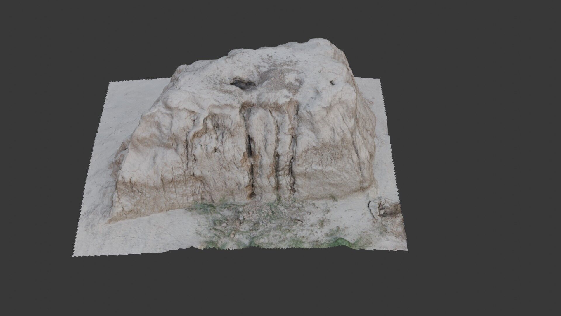 Eroded Mud Cliff  3D Scanned Low-Poly Model Low-poly 3D model_1