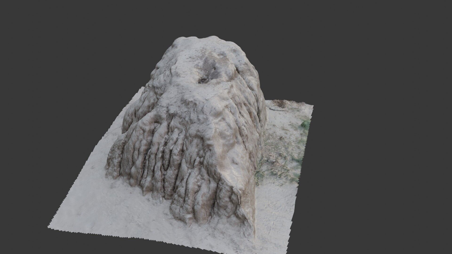 Eroded Mud Cliff  3D Scanned Low-Poly Model Low-poly 3D model_5