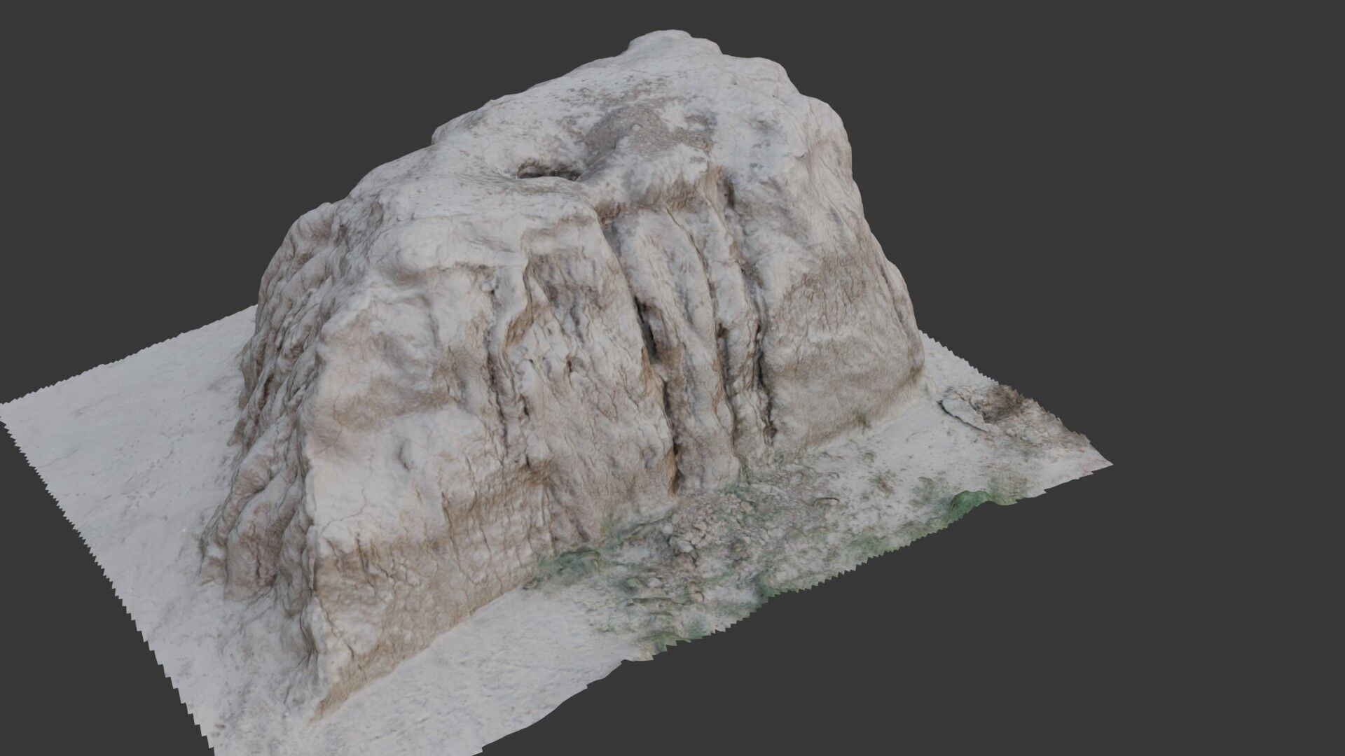 Eroded Mud Cliff  3D Scanned Low-Poly Model Low-poly 3D model_4