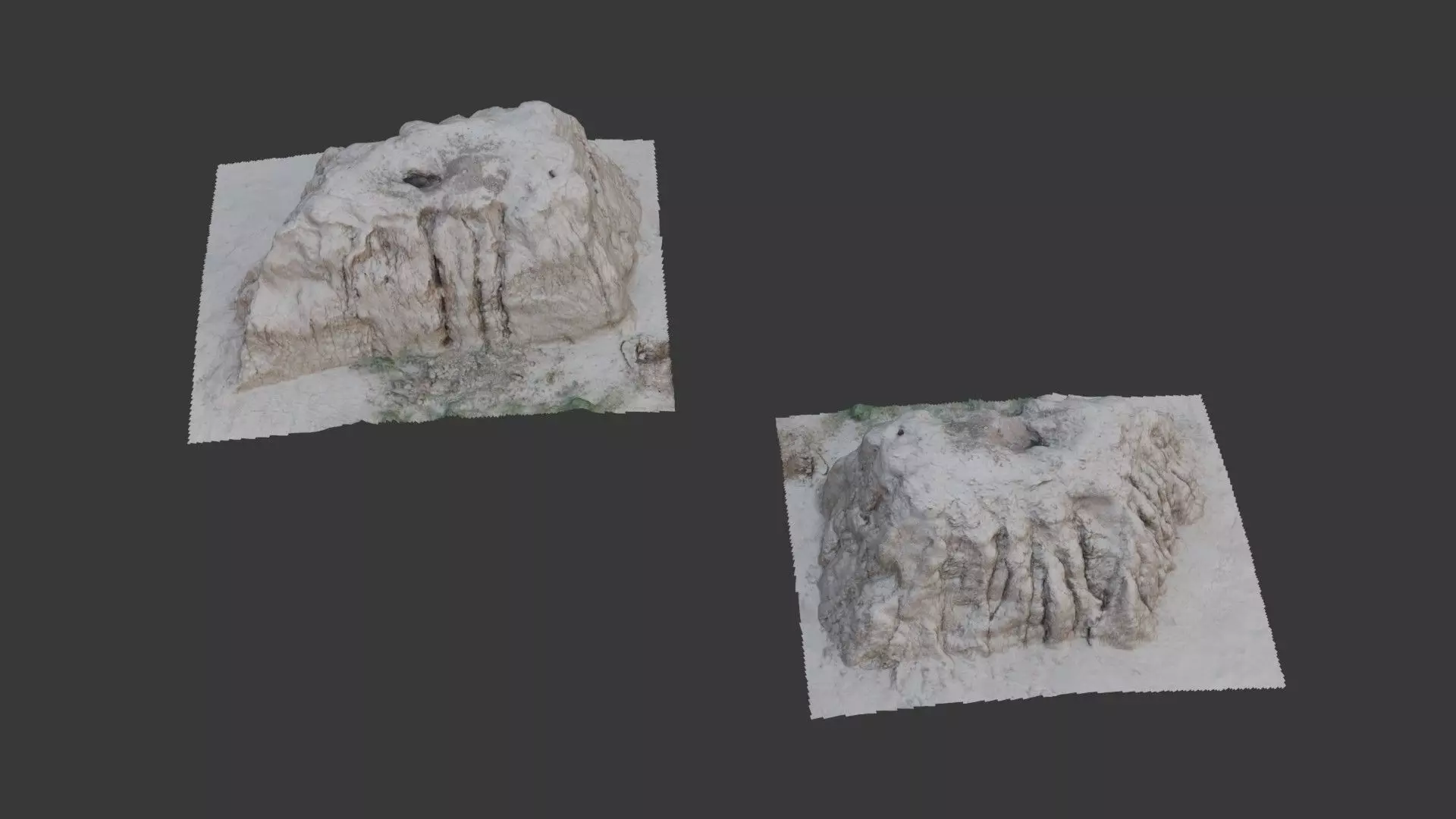 Eroded Mud Cliff  3D Scanned Low-Poly Model Low-poly 3D model_0