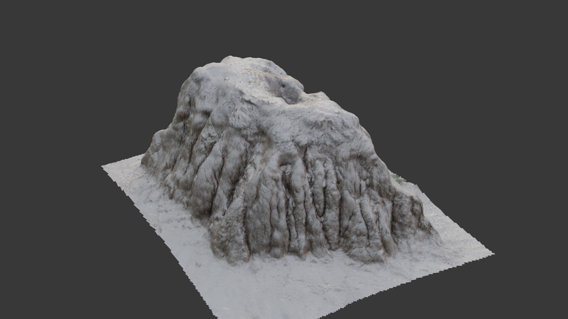 Eroded Mud Cliff  3D Scanned Low-Poly Model Low-poly 3D model_6