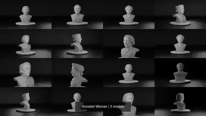 Socialist Woman 3D Model Collection