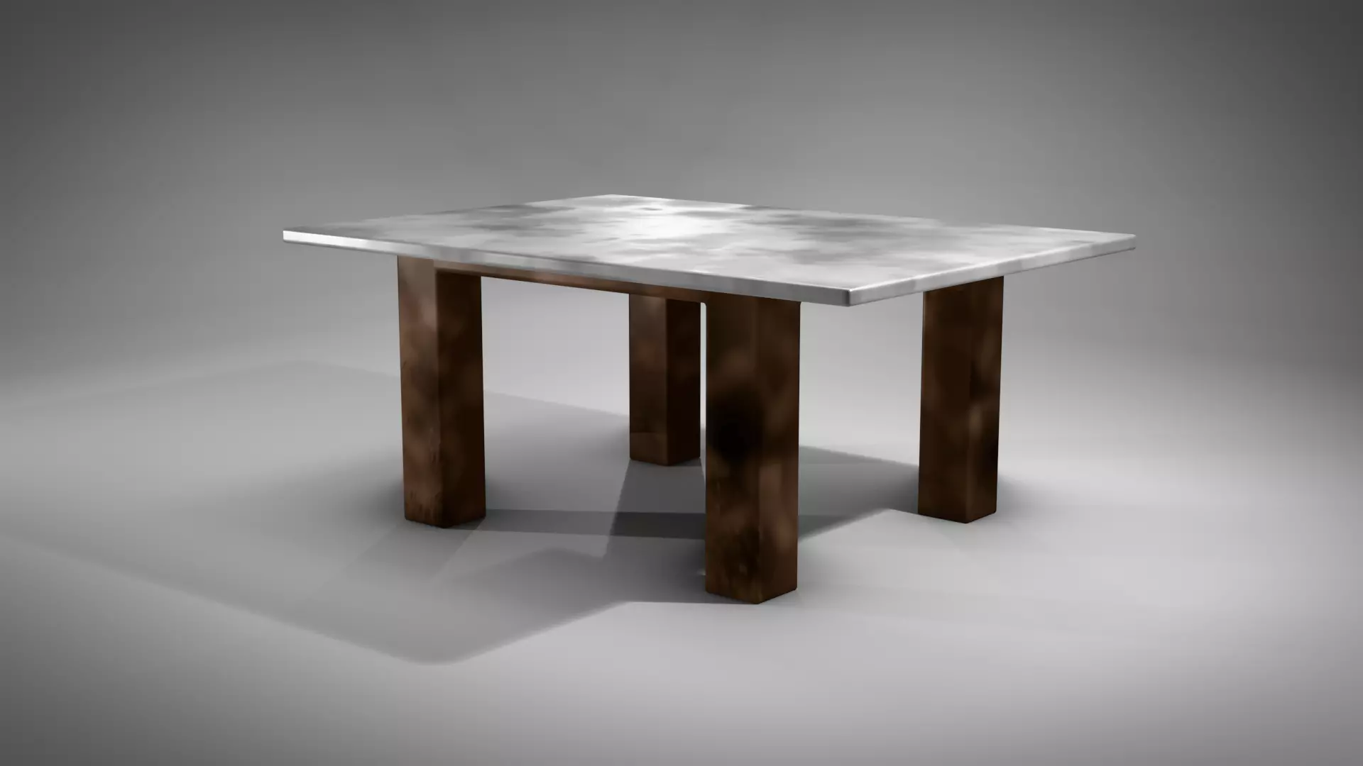 Square Marble Table Free 3D model
