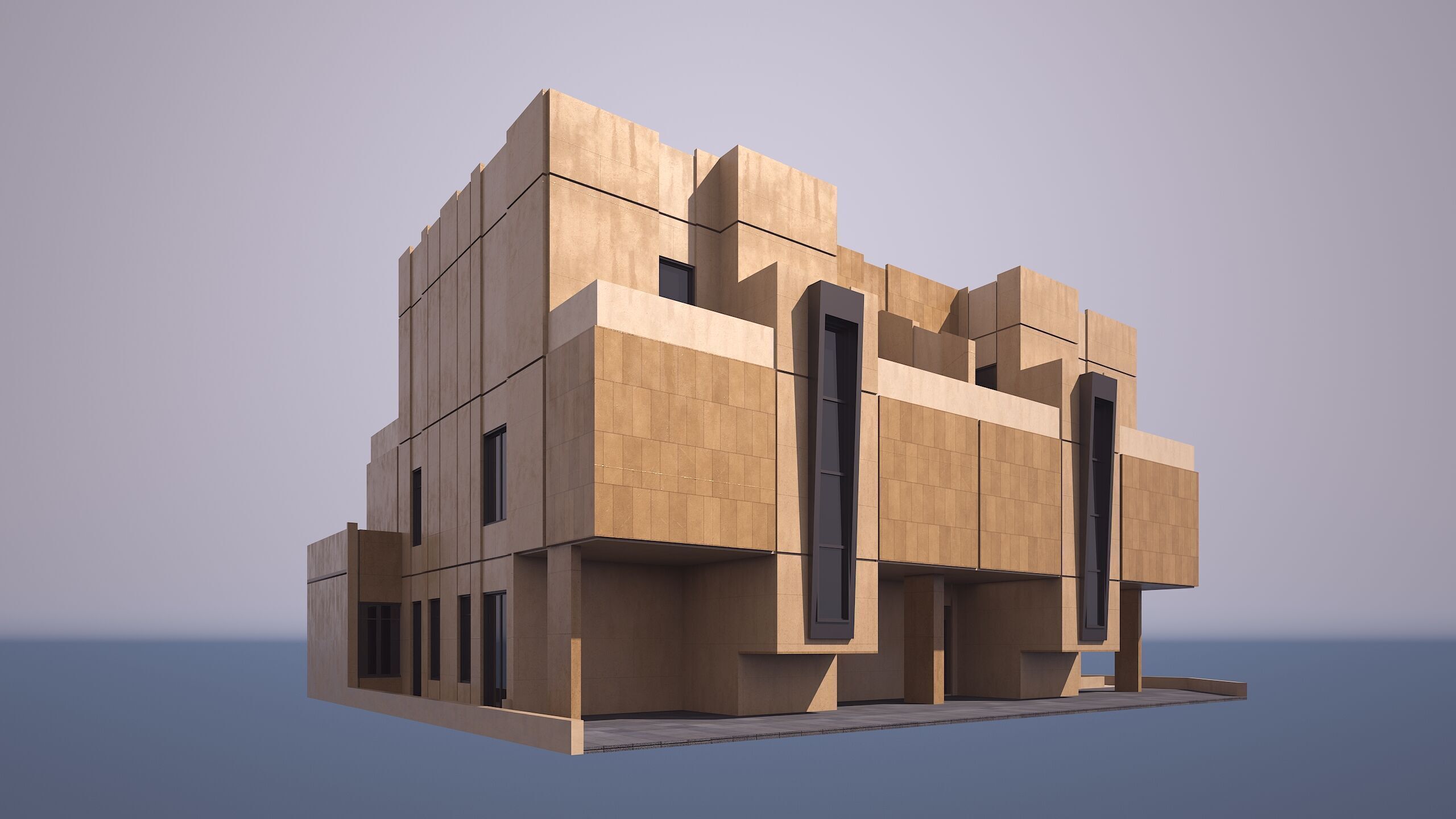 0211 - Twin Villa  3D model_2