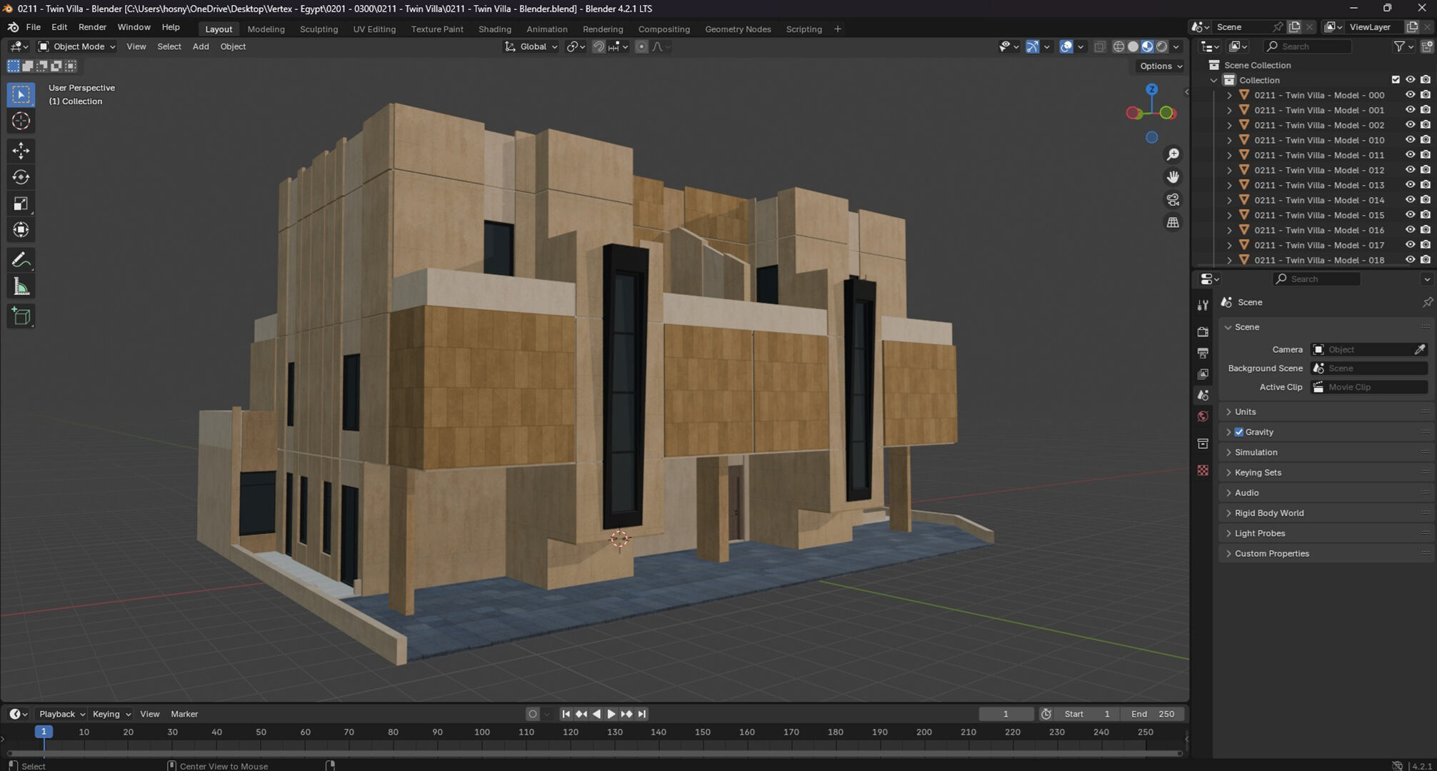 0211 - Twin Villa  3D model_12