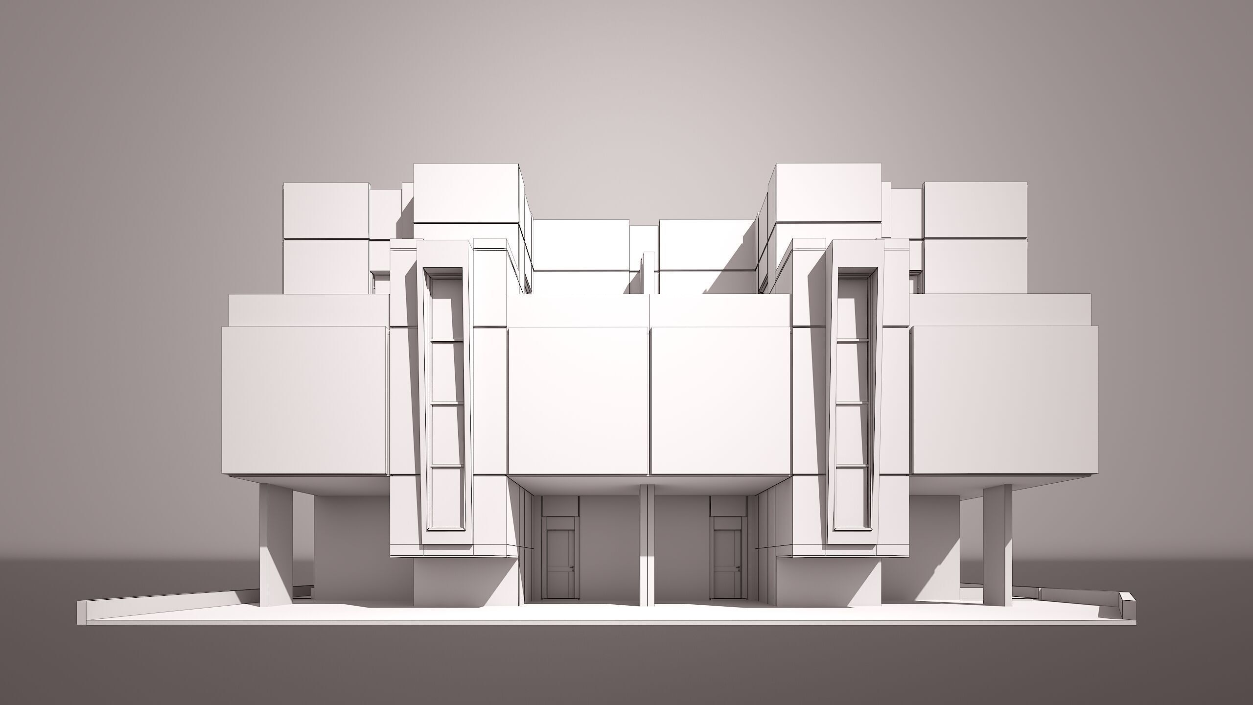 0211 - Twin Villa  3D model_7