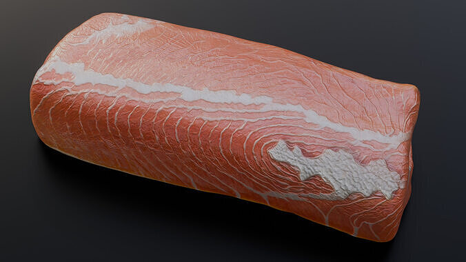 Salmon Steak 3D model 2