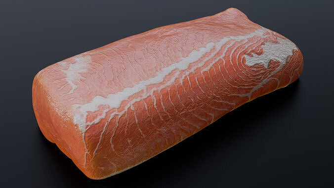 Salmon Steak 3D model 5