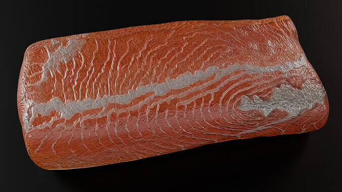 Salmon Steak 3D model 6