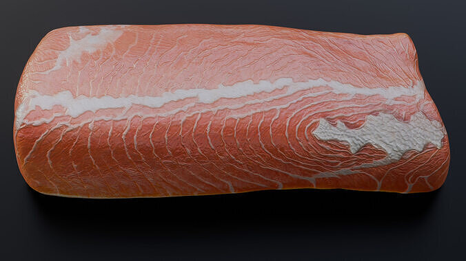 Salmon Steak 3D model 3