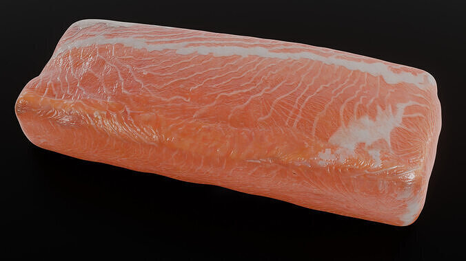 Salmon Steak 3D model 4