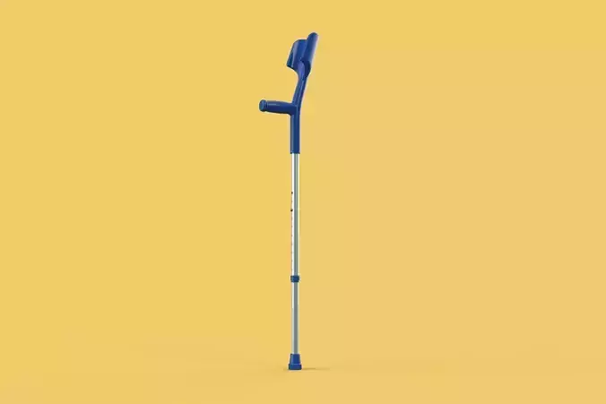 WALKING FOREARM CRUTCH ELBOW ARM LOFSTRAND CRUTCHES STICK CANE 3D model