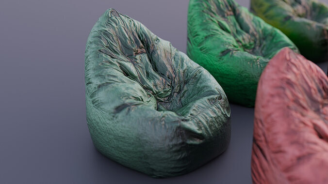 6 bean bag  3D model 3