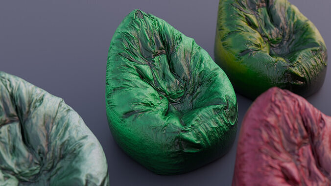 6 bean bag  3D model 5
