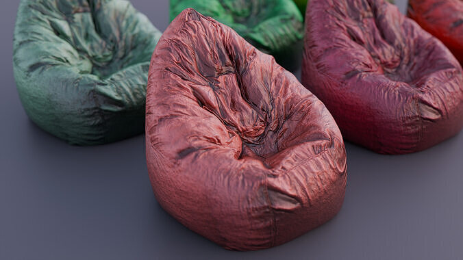 6 bean bag  3D model 2