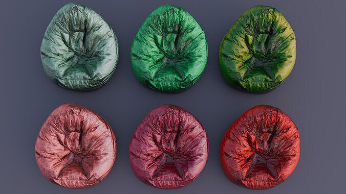 6 bean bag  3D model 6