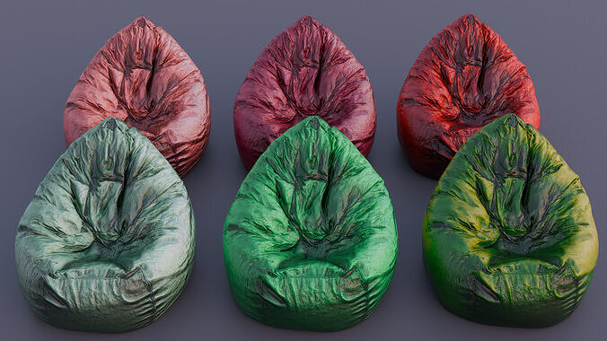 6 bean bag  3D model 7