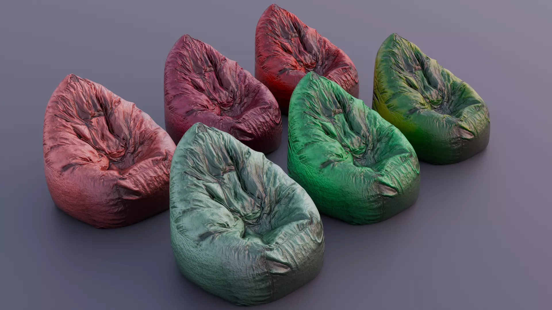 6 bean bag 3D model