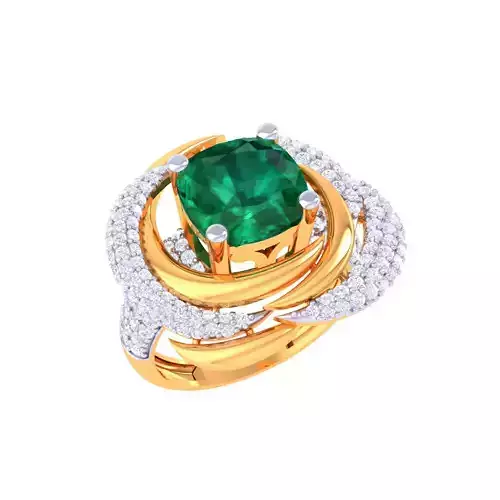 Printable 3D jewelry model of Lady diamond ring