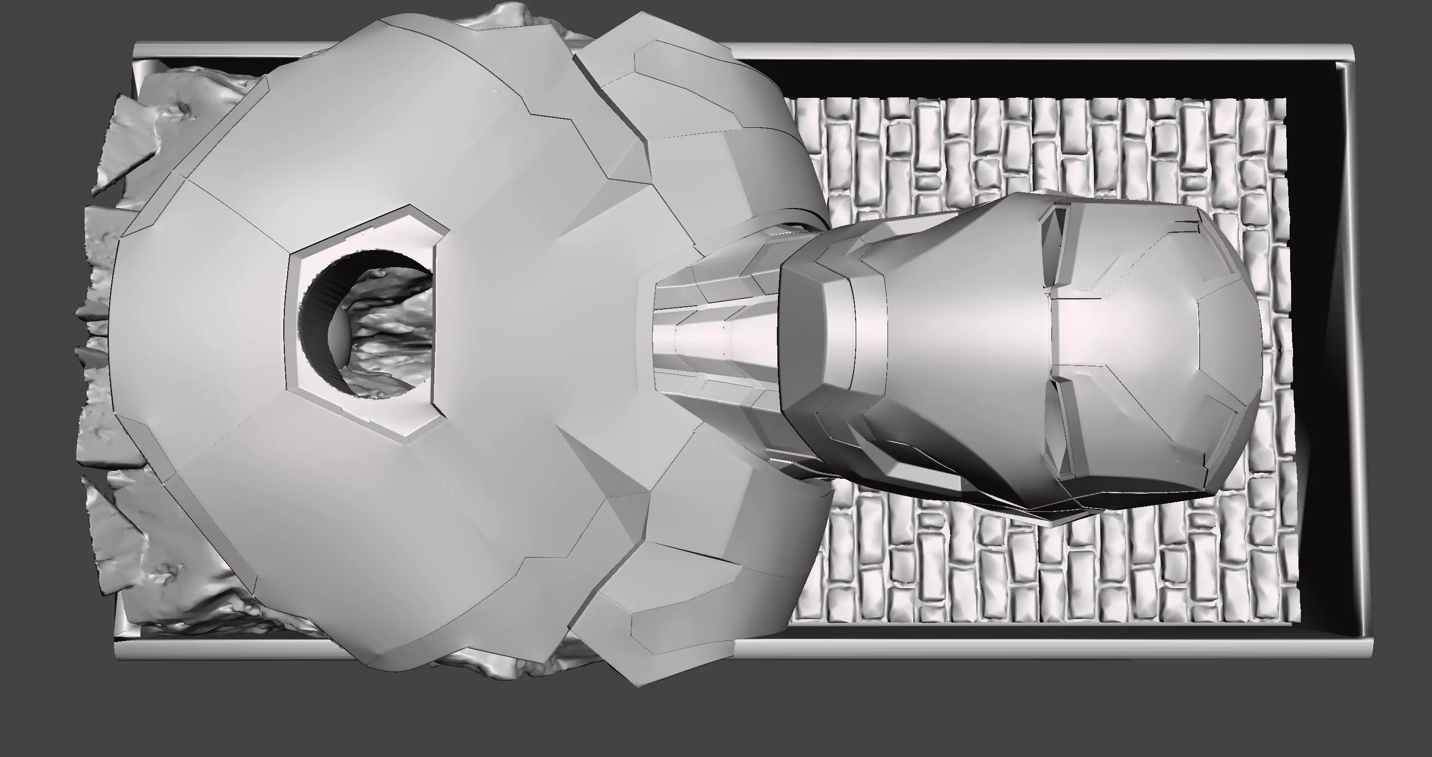 Iron man Book nook STL 3D Model for printing 3D print model_0