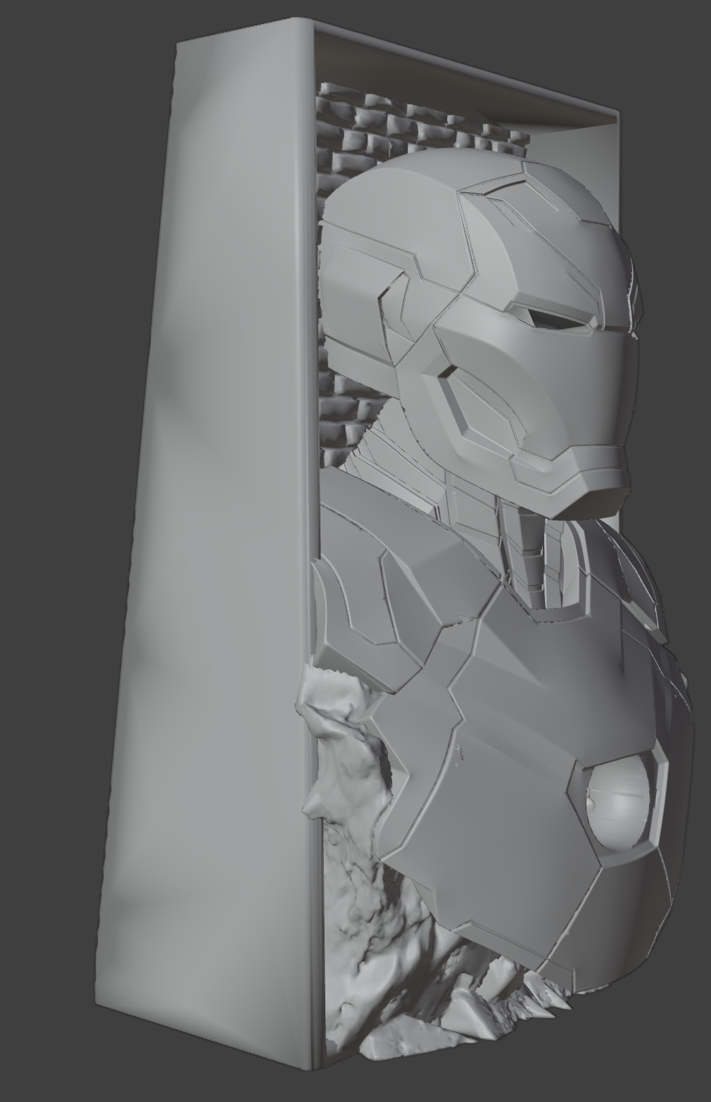Iron man Book nook STL 3D Model for printing 3D print model_6