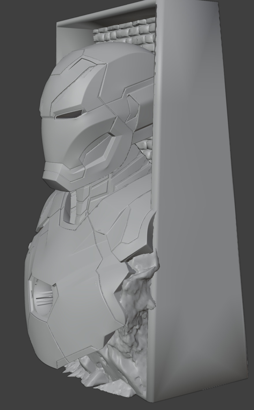 Iron man Book nook STL 3D Model for printing 3D print model_3
