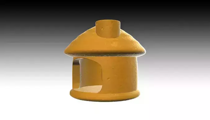 Aquarium-Ornaments Mushroom House 2 3D print model