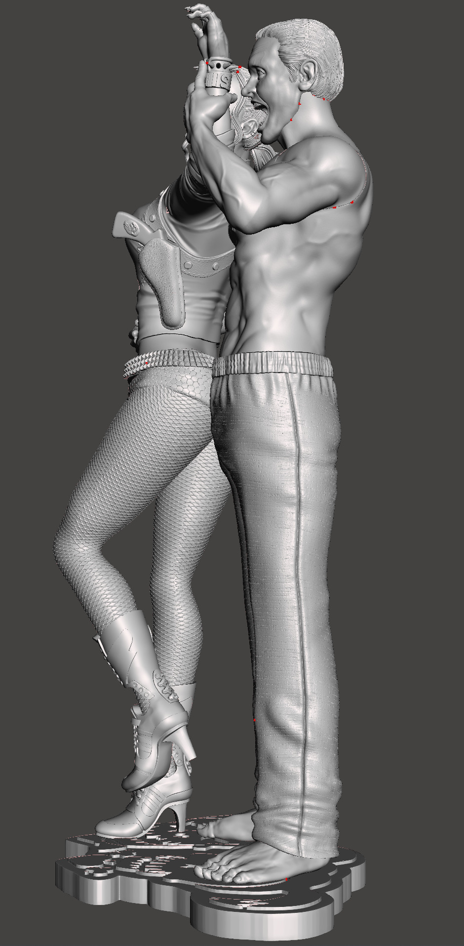 Joker and harley quin 3d stl print model 3D print model_3