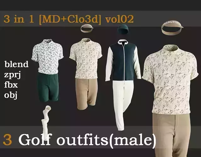 3 Golf outfits vol02