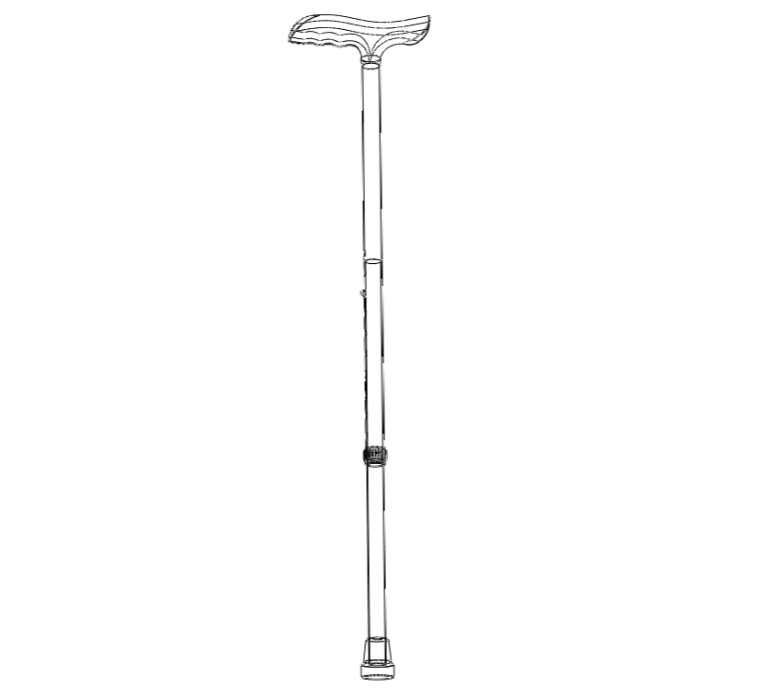 ADJUSTABLE WALKING AIDS ELDERLY SENIOR STICK CANE TREKKING POLE 3D model_40