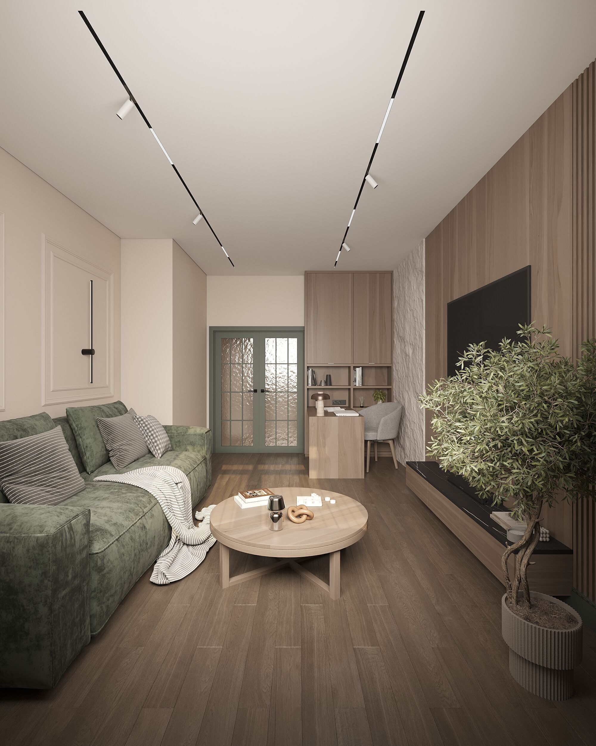 Living room render 3D model_2