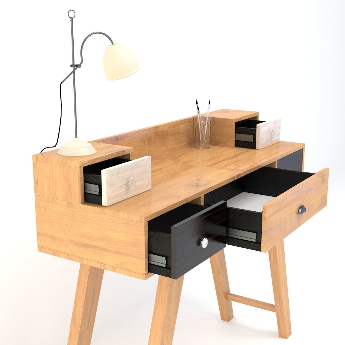 Retro Desk 14 3D model_7