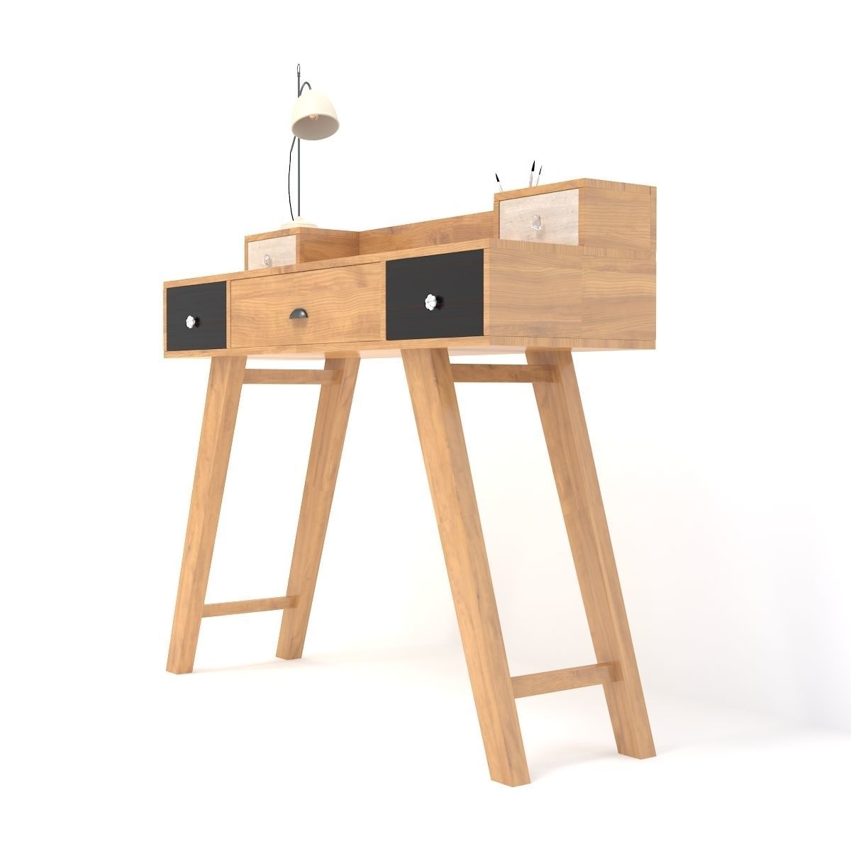 Retro Desk 14 3D model_1