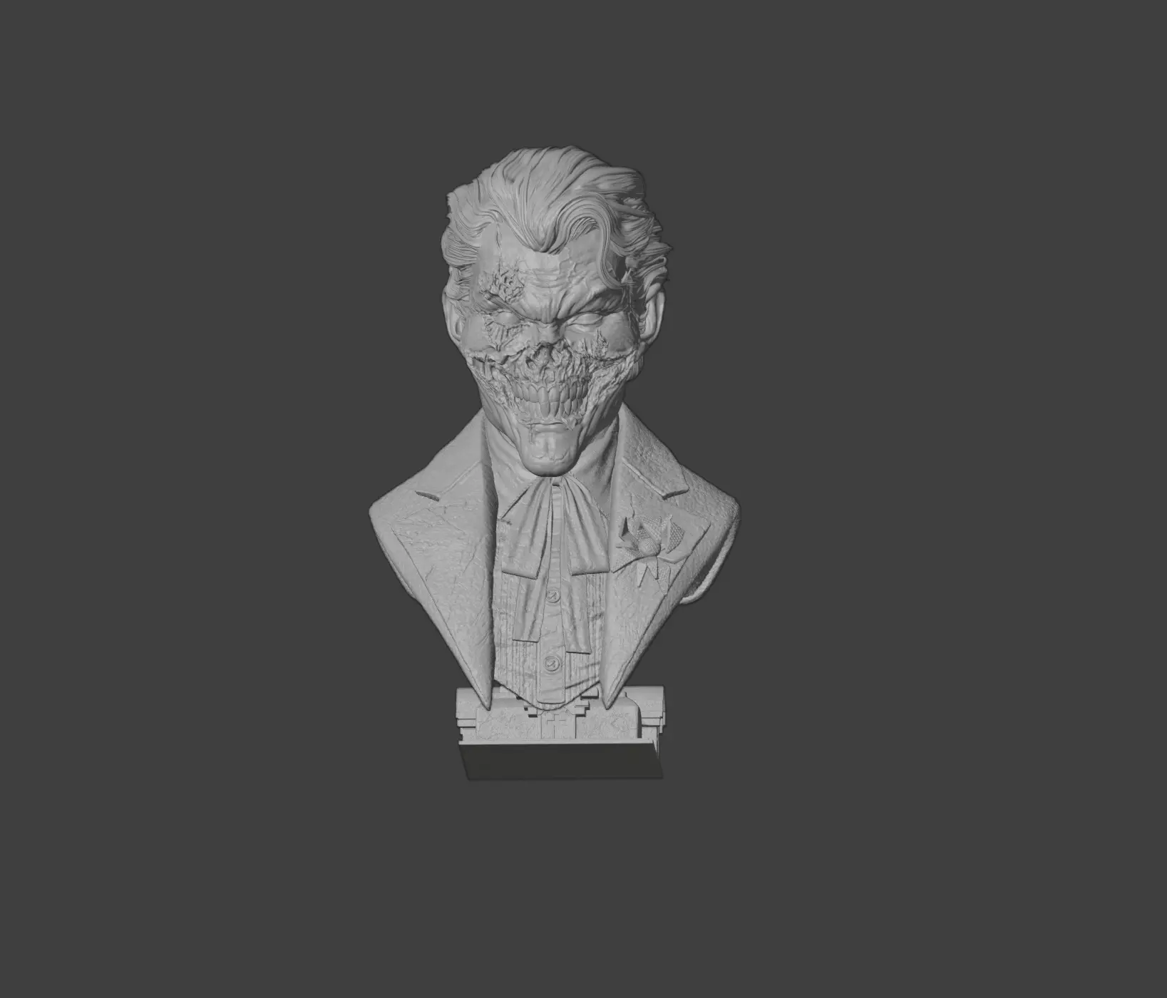 Joker Bust 3D STL Print ready model 3D print model