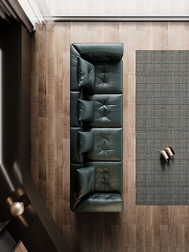 Apartment Interior Scene 3D model 2