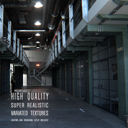 Prison cells 3D model