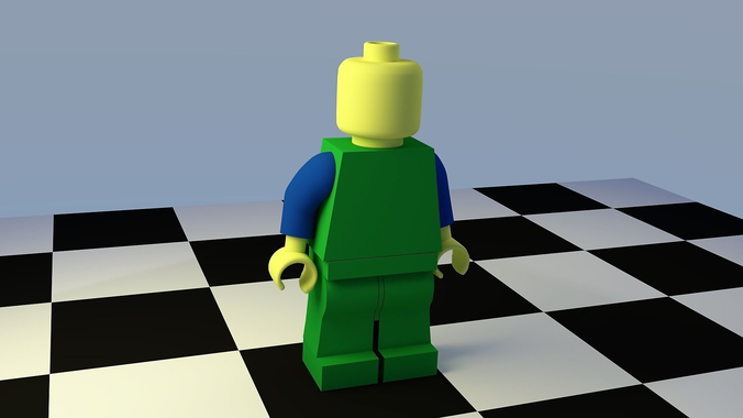 A Simple Legoman Ready to be put in play and rigged